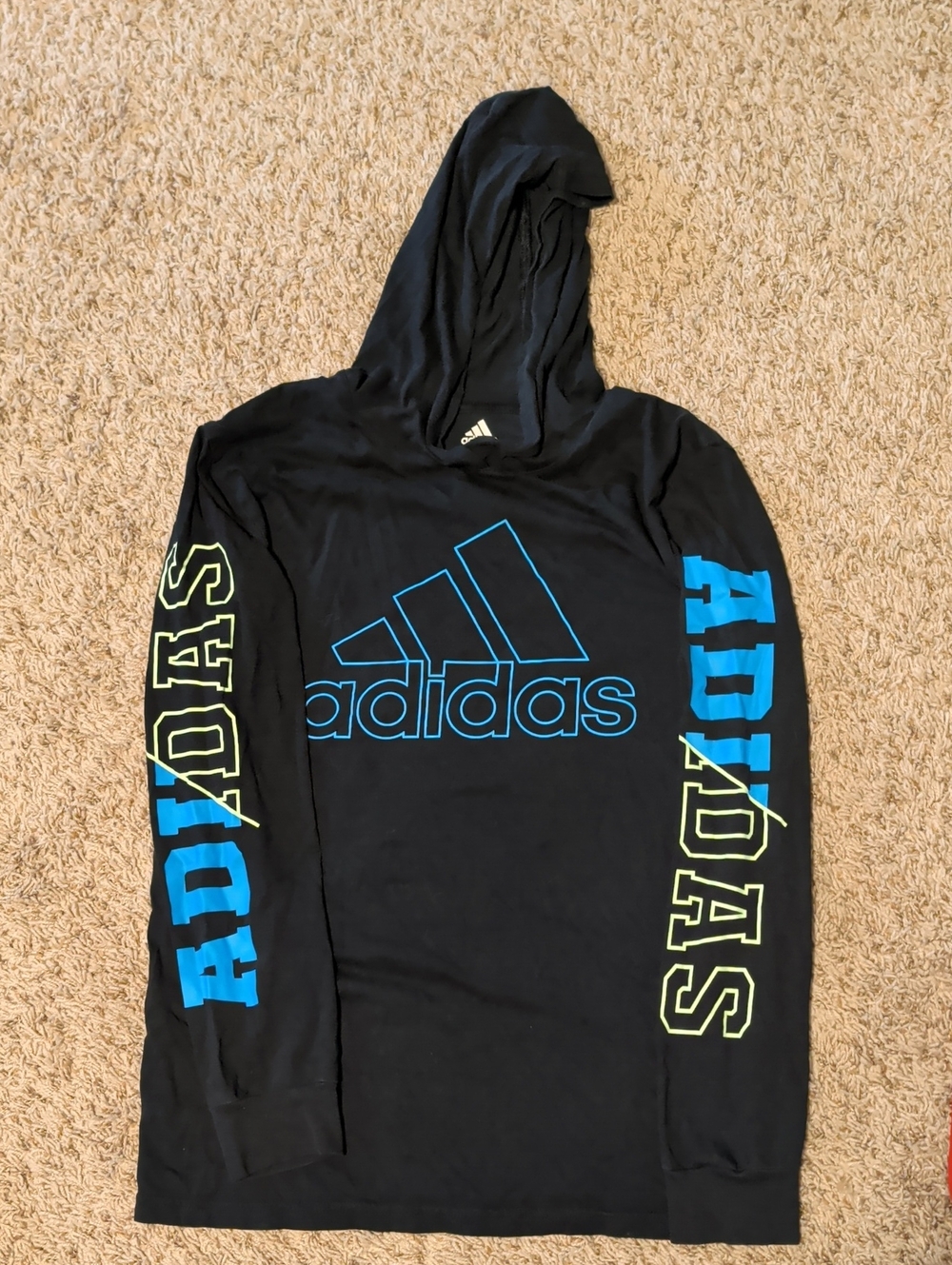 adidas Youth Black Shirt W/Hood